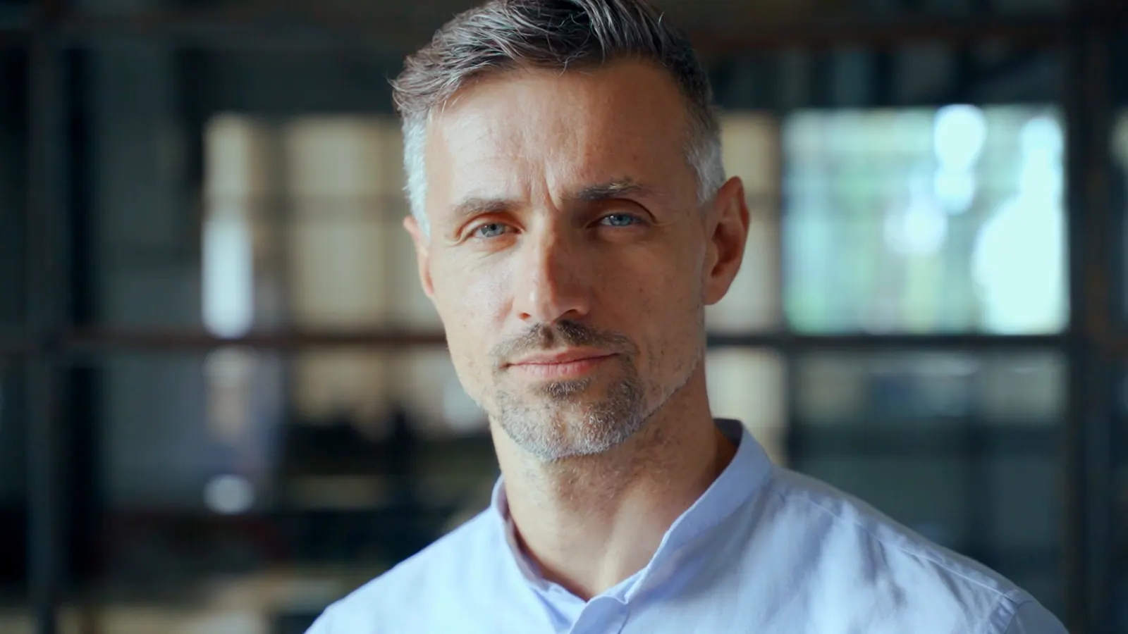Close up of adult man looking confident