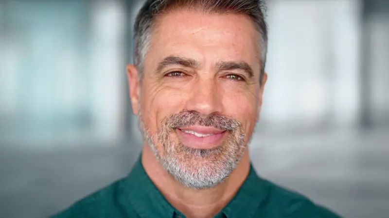 Mature man portrait smiling