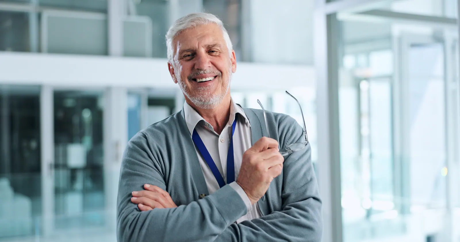 Smiling professional man in an office environment